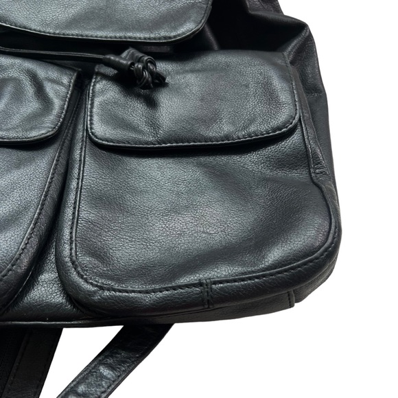 Franklin Covey Black Leather Purse/Small Back Pack - Picture 2 of 13